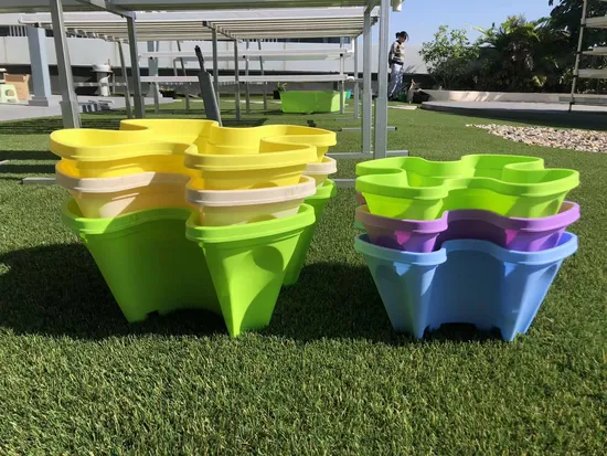 Stacking Plastic Flower Pot Vertical Flower Tower Hydroponic Flower Planter