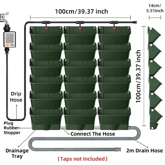 Vertical Hydroponic Hanging Flower Pot