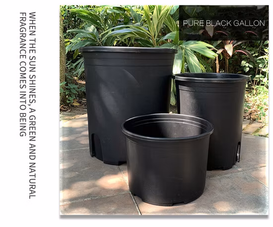 Fashion Round Plastic Flower Pot Coated with Painting Factory Directly Supply