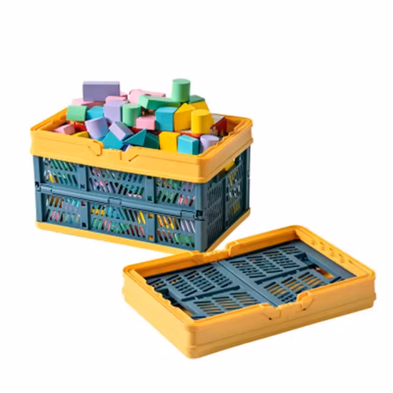 Körbe aus Kunststoff für Wäsche, Gemüse, faltbar, für Lebensmittel, gewebt, Küchenzubehör, Picknick, andere Geschenke, zum Aufhängen, faltbarer Aufbewahrungskorb