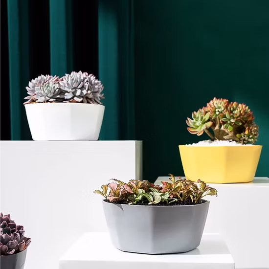 Harz-Blumentopf, großer runder Kunststoff-Blumentopf, verdickter Harztopf