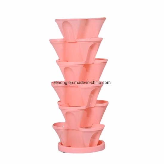 Stapelbarer Turmtopf, hydroponische wachsende Blumentöpfe aus Kunststoff für Pflanzen