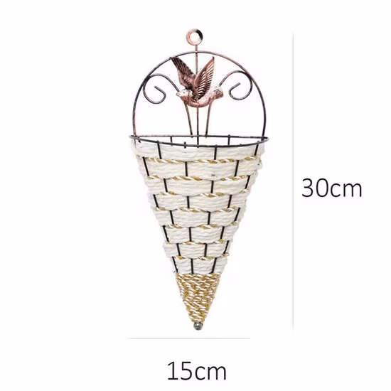 Rattan Wand Pflanzen Aufhänger Körbe Blumentöpfe Halter Balkon Hängen Dekor Metall Pflanze Hängen Blumen Korb Garten Liefert